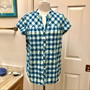 Columbia Cotton Plaid Buttoned Shirt Size Large